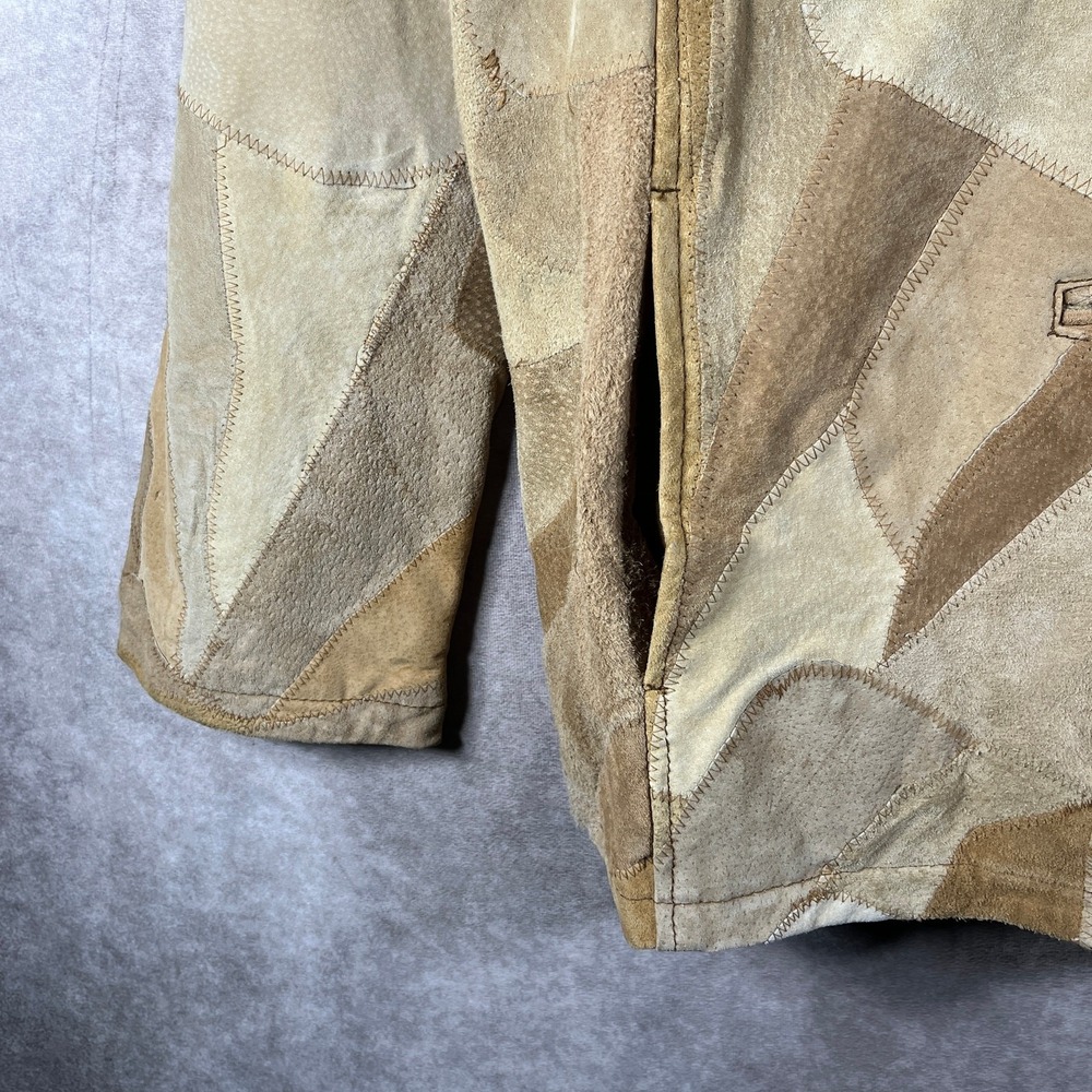 Vintage Genuine Leather Patchwork Jacket Womens 2… - image 6